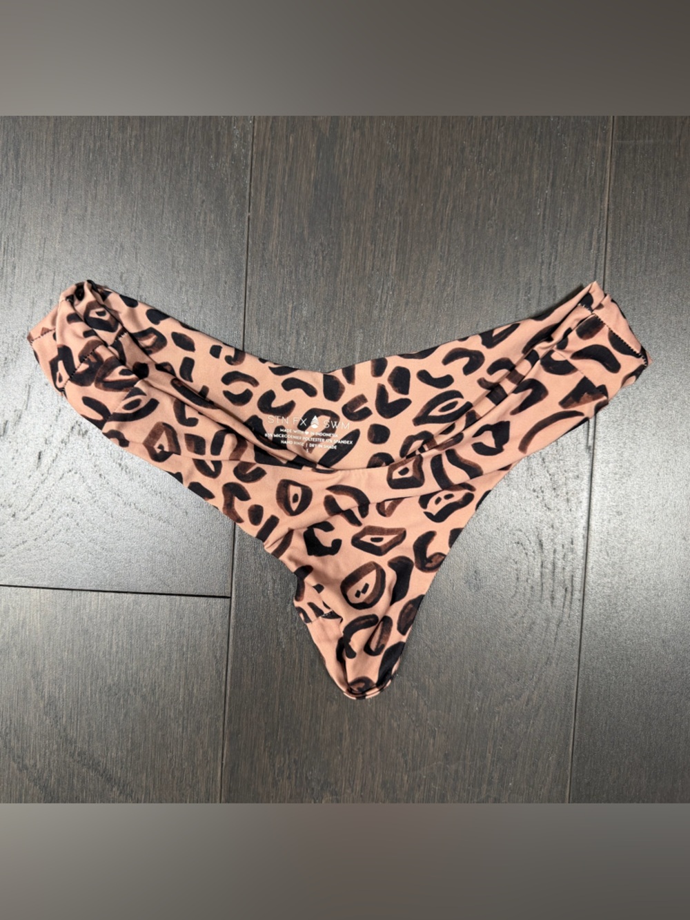 STONE FOX SWIM Leopard Tucker Bikini Bottom